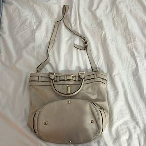 Vintage Michael Kors Off White Leather Bucket Bag
